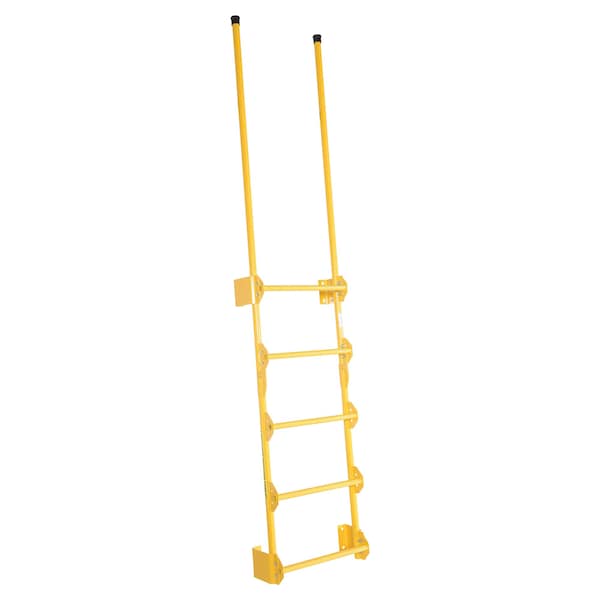101-1/2" Overall H, Dock Ladder, Walk-Through Style, 5 Step, Steel, 5 Steps, 300 lb. Load Capacity